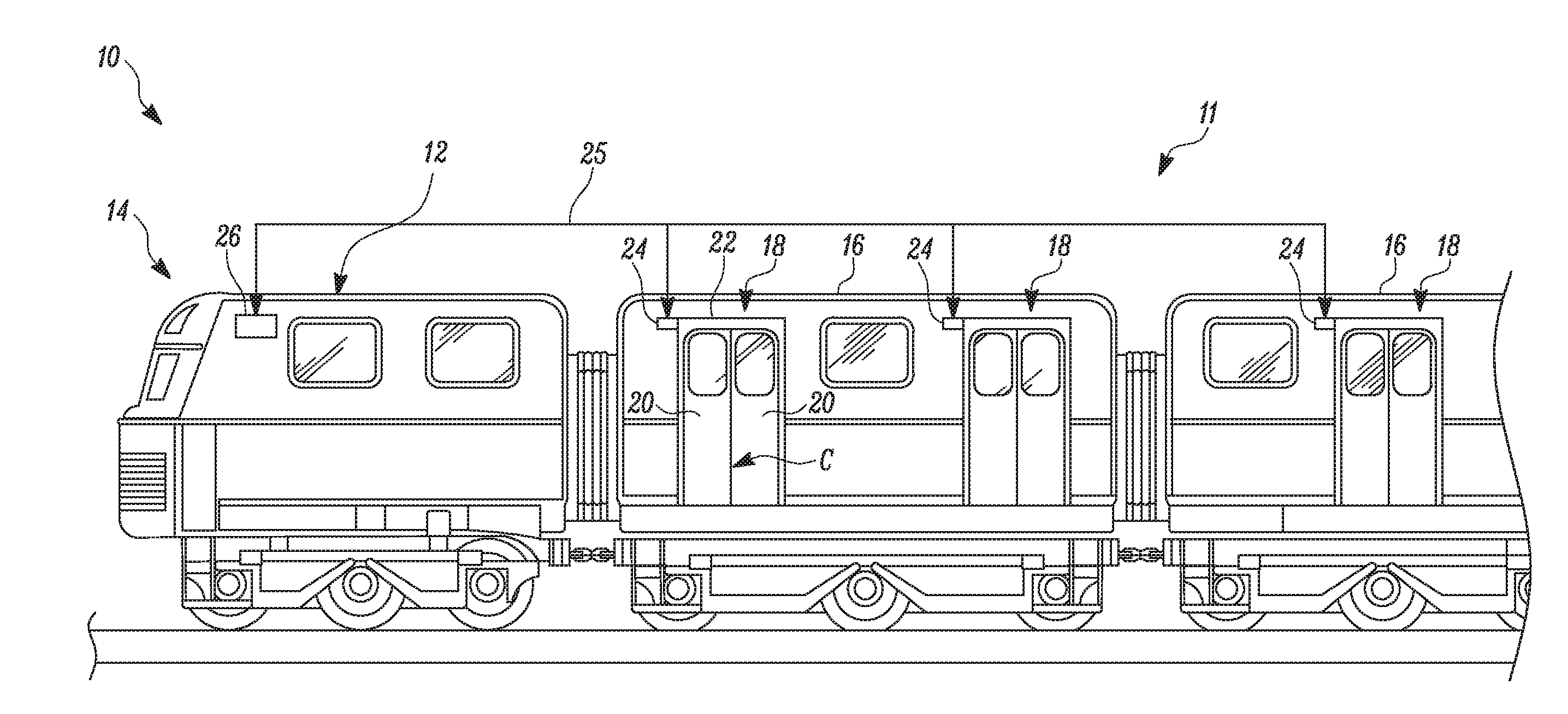 System for controlling movement of passenger train