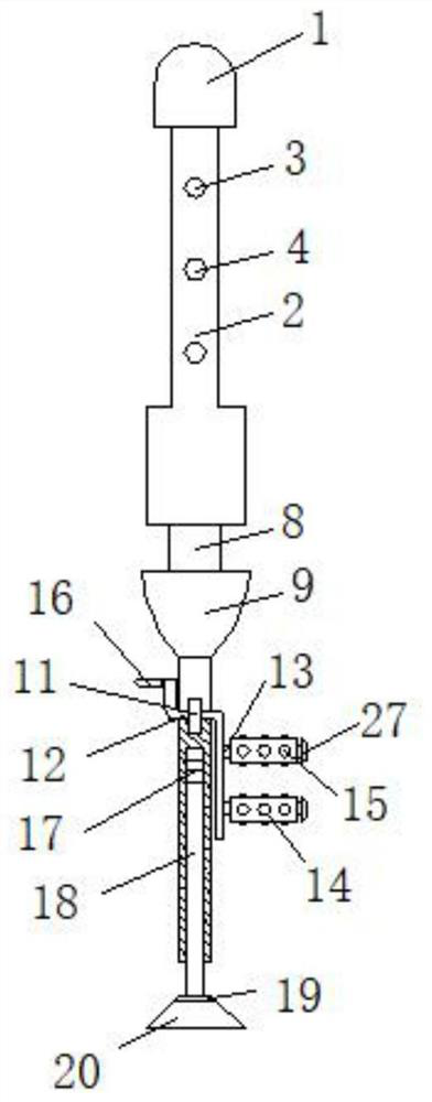 A medical crutch with the function of leg rehabilitation training and easy to adjust the height