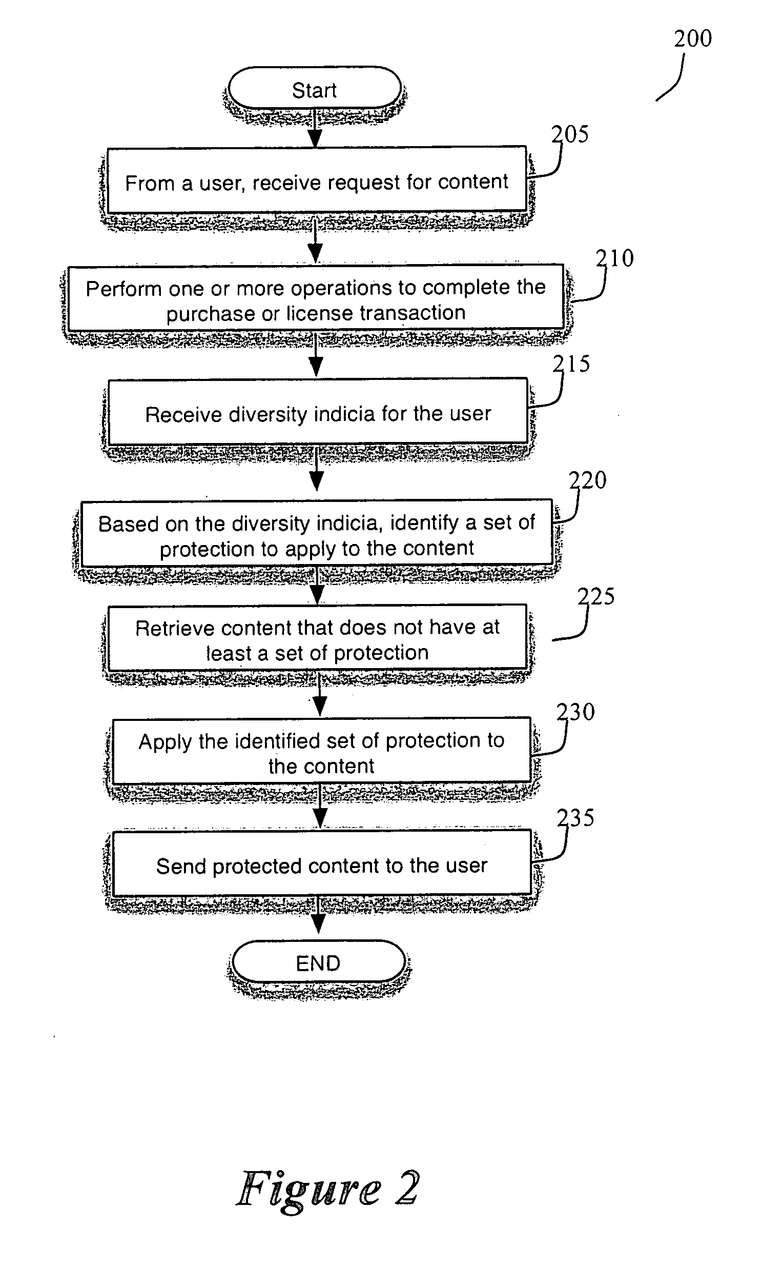 Digital rights management system with diversified content protection process