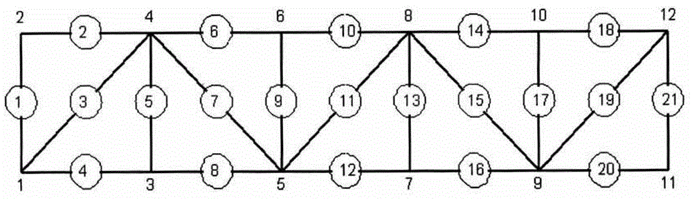 Structural damage location and damage assessment method based on frequency variation