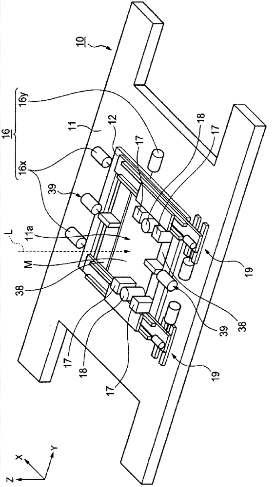 Supporting device and light exposure device
