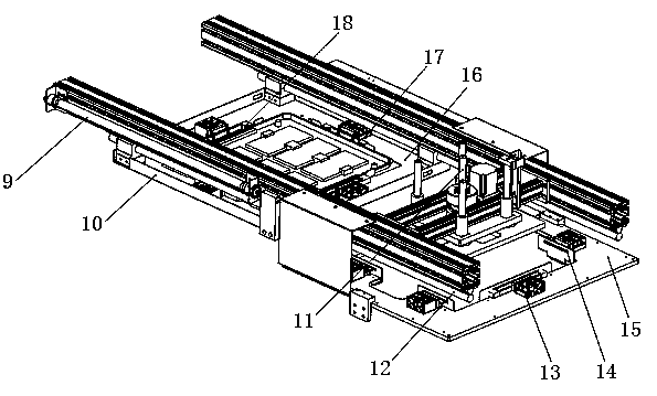 Mobile phone display panel automatic feeding and discharging device