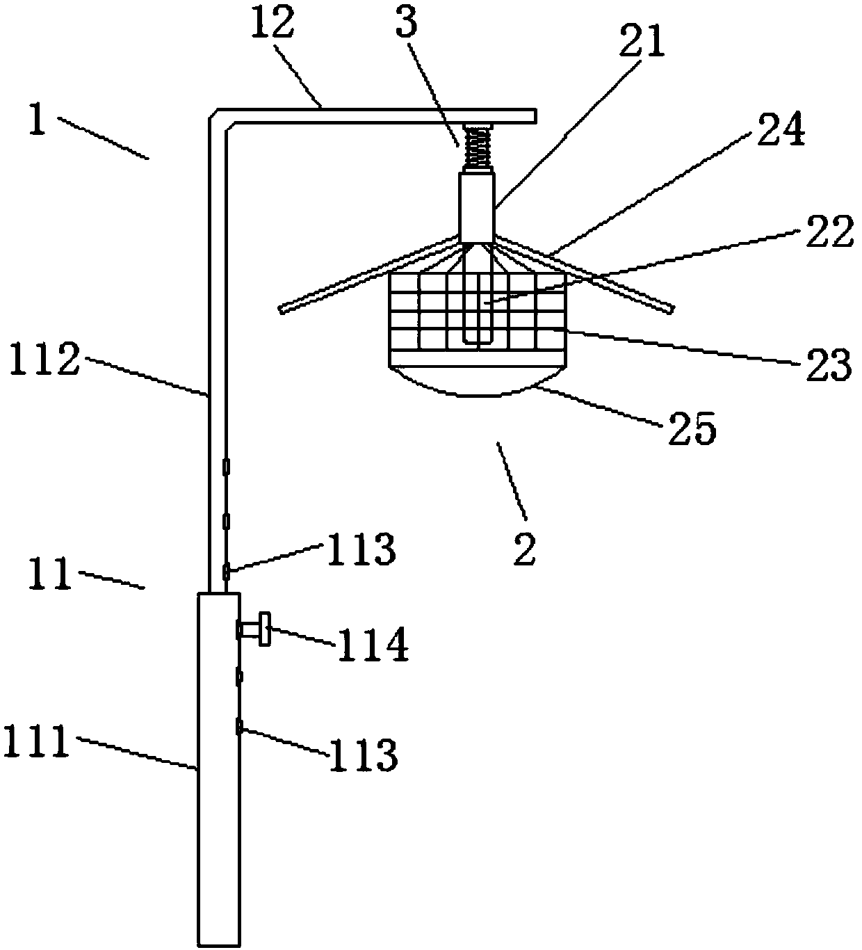 Outdoor mosquito repelling lamp