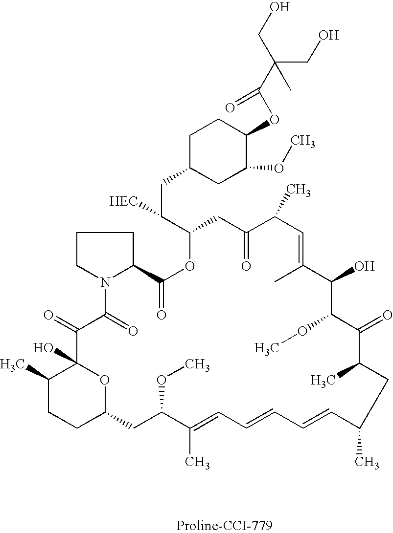 Proline CCI-779, production of and uses therefor, and two-step enzymatic synthesis of proline CCI-779 and CCI-779