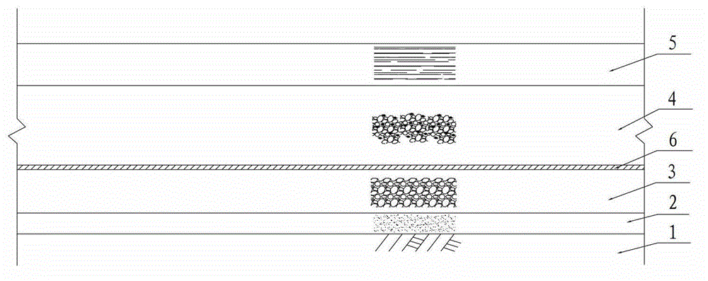 A long-term durable and stable road yard pavement structure layer and its construction method