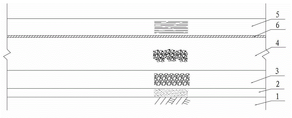 A long-term durable and stable road yard pavement structure layer and its construction method