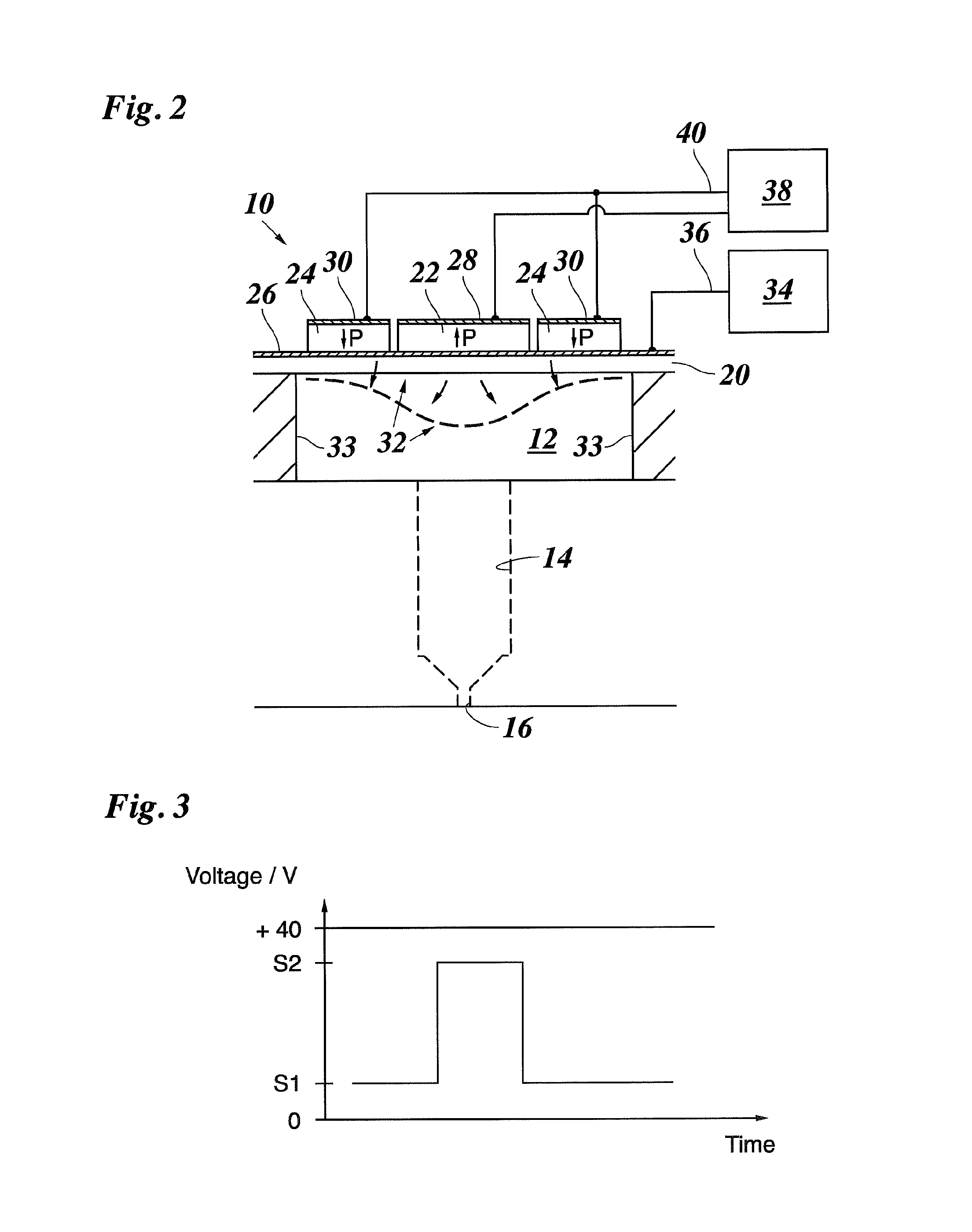 Operating a piezoelectric actuator membrane of a pressure chamber