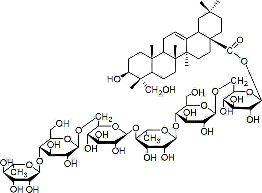 Triterpenoid saponin anti-myocardial ischemia compound
