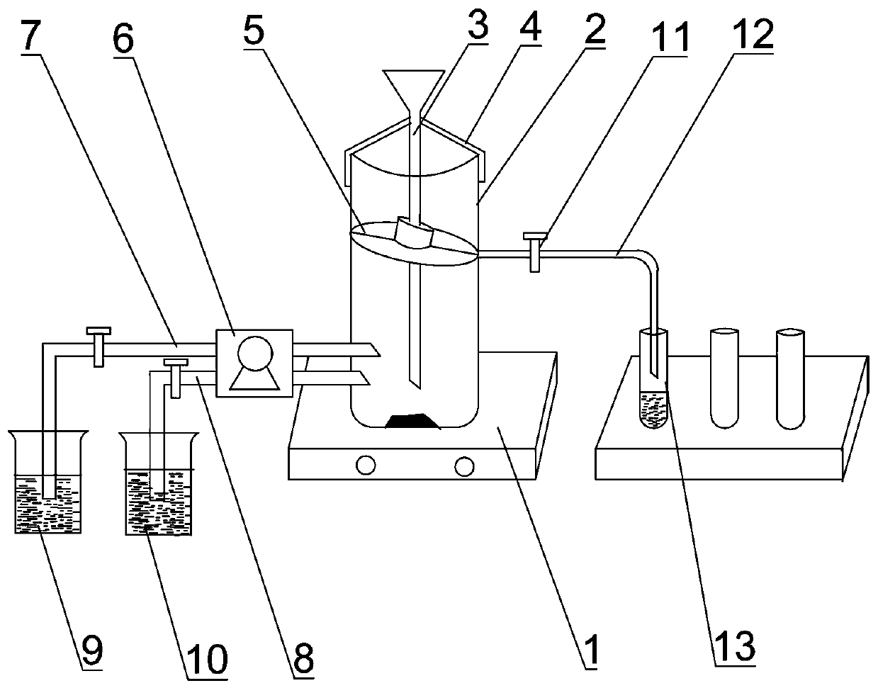 Enrichment device for separating micro-plastics from environmental soil and sediment