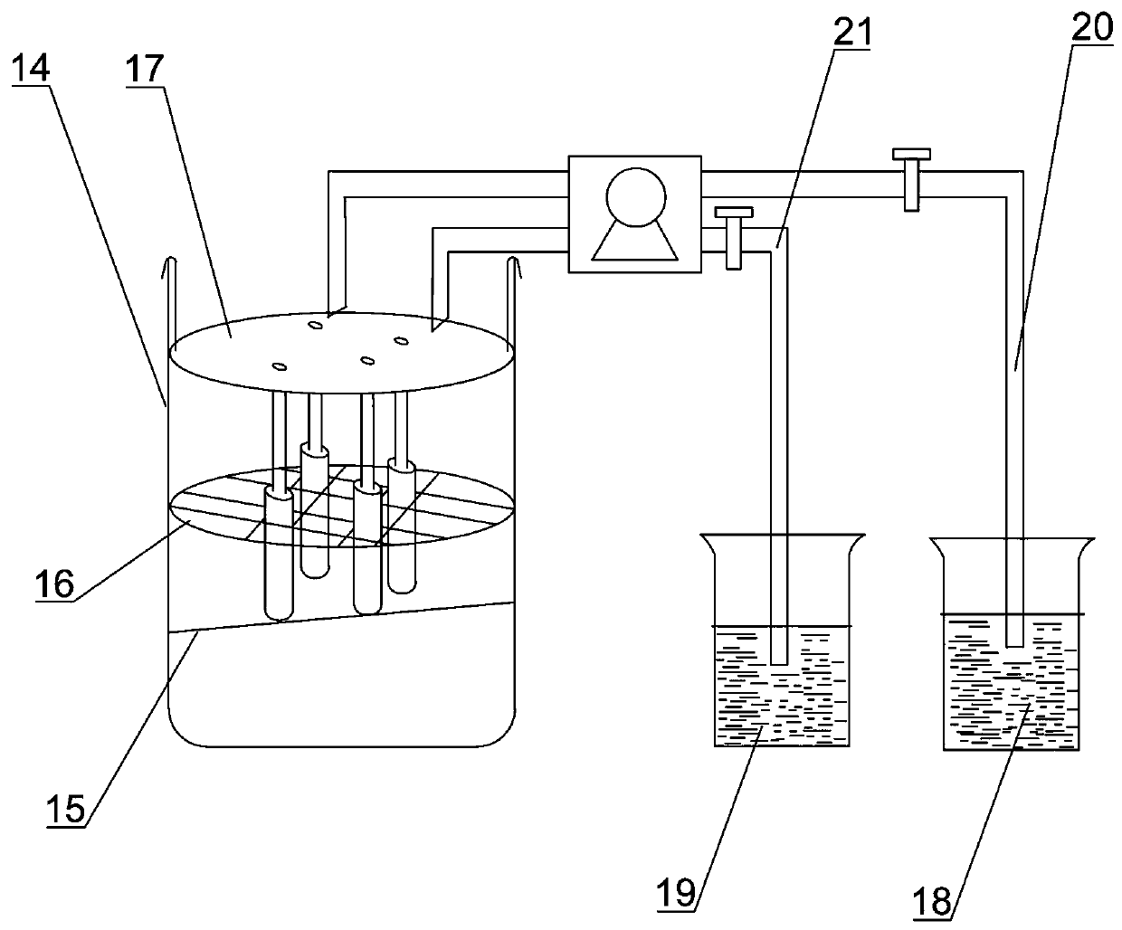 Enrichment device for separating micro-plastics from environmental soil and sediment