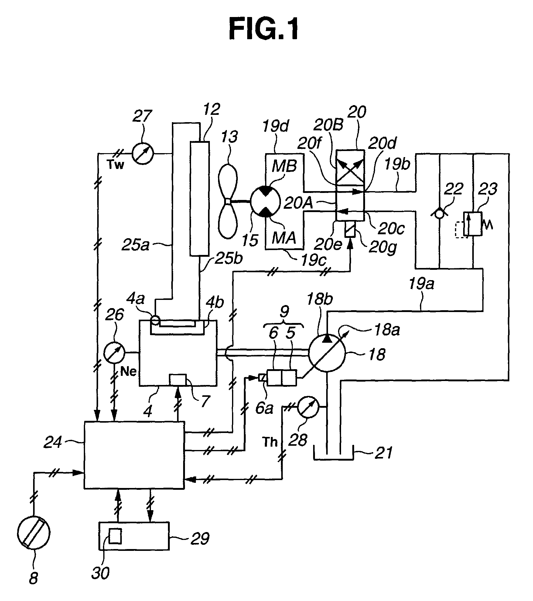 Control apparatus and control method for hydraulically driven cooling fan