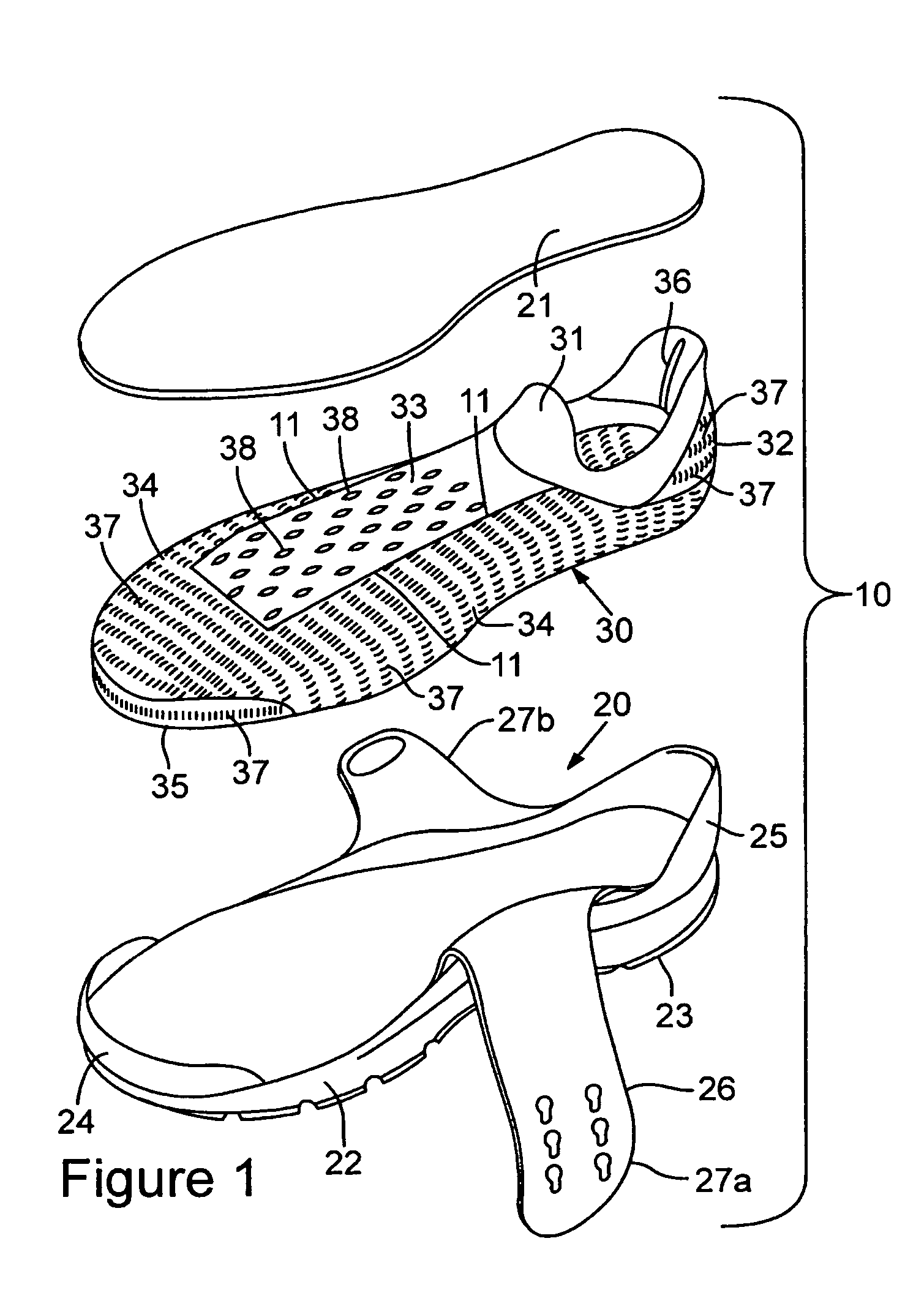 Footwear with knit upper and method of manufacturing the footwear