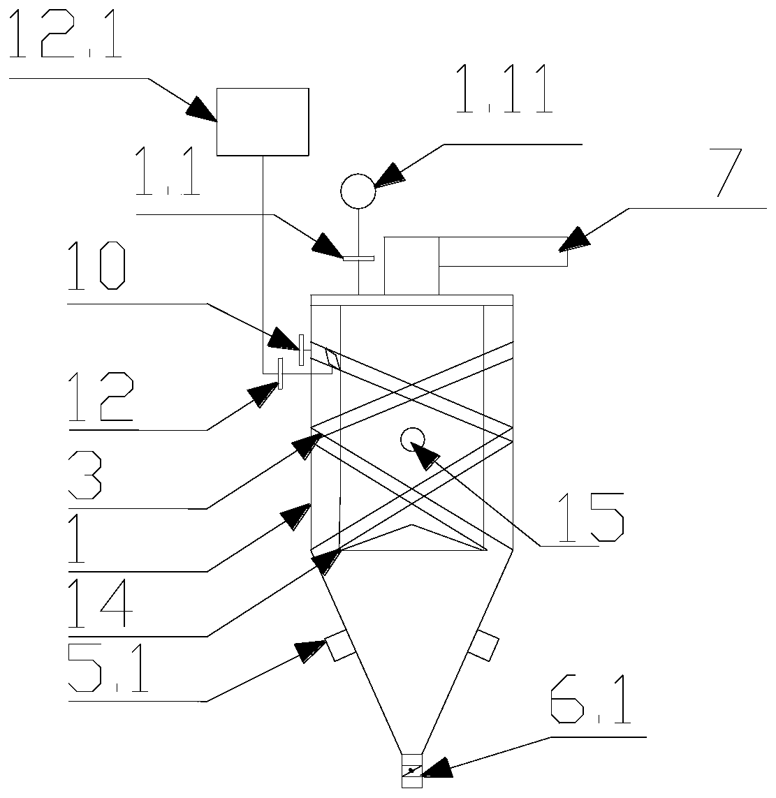 Activated sludge cracking and separating integrated device and process