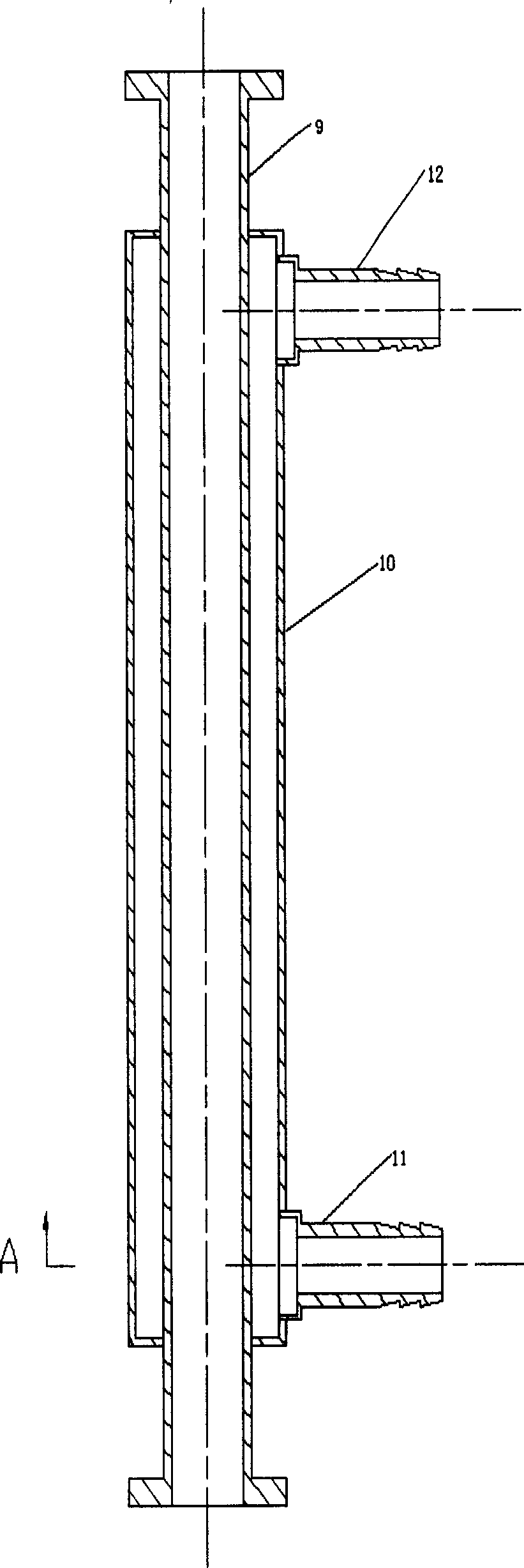 Device with stepping type short tubes for removing inhalable particulates by thermophoresis