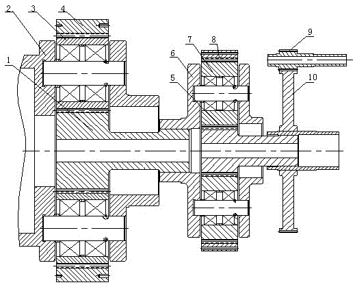 A flexible planetary gear transmission mechanism for a wind power gearbox