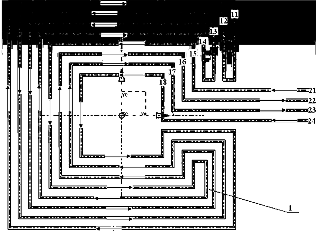 An electric heating chip and design method for suppressing magnetic field