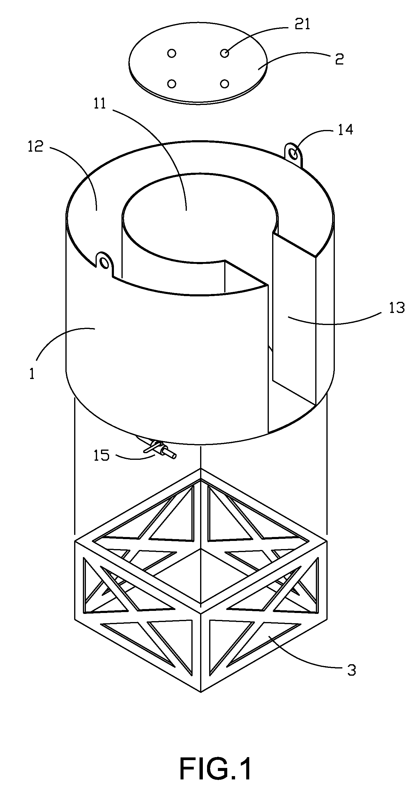 Apparatus for disposal of low-level surface radioactive pollutants
