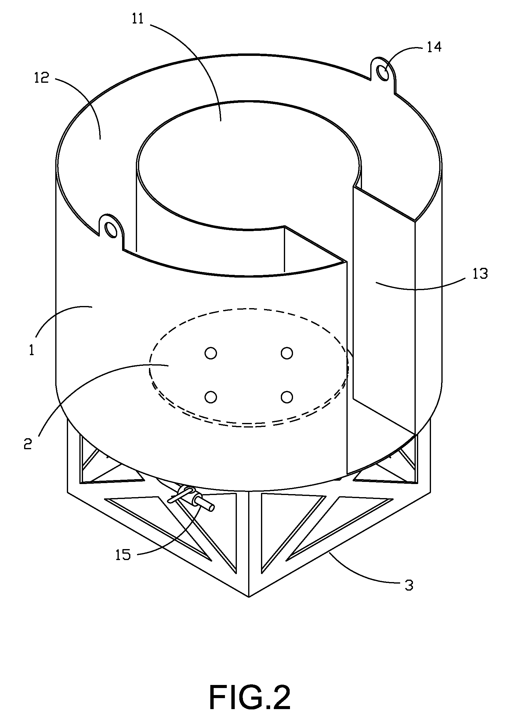 Apparatus for disposal of low-level surface radioactive pollutants