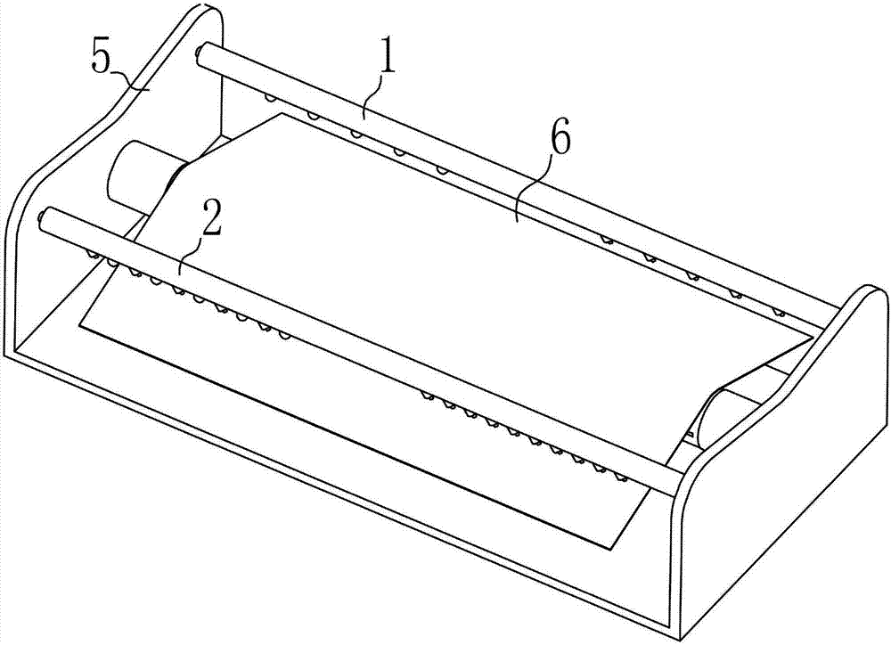 A device for treating plastic film wrinkles by using airflow