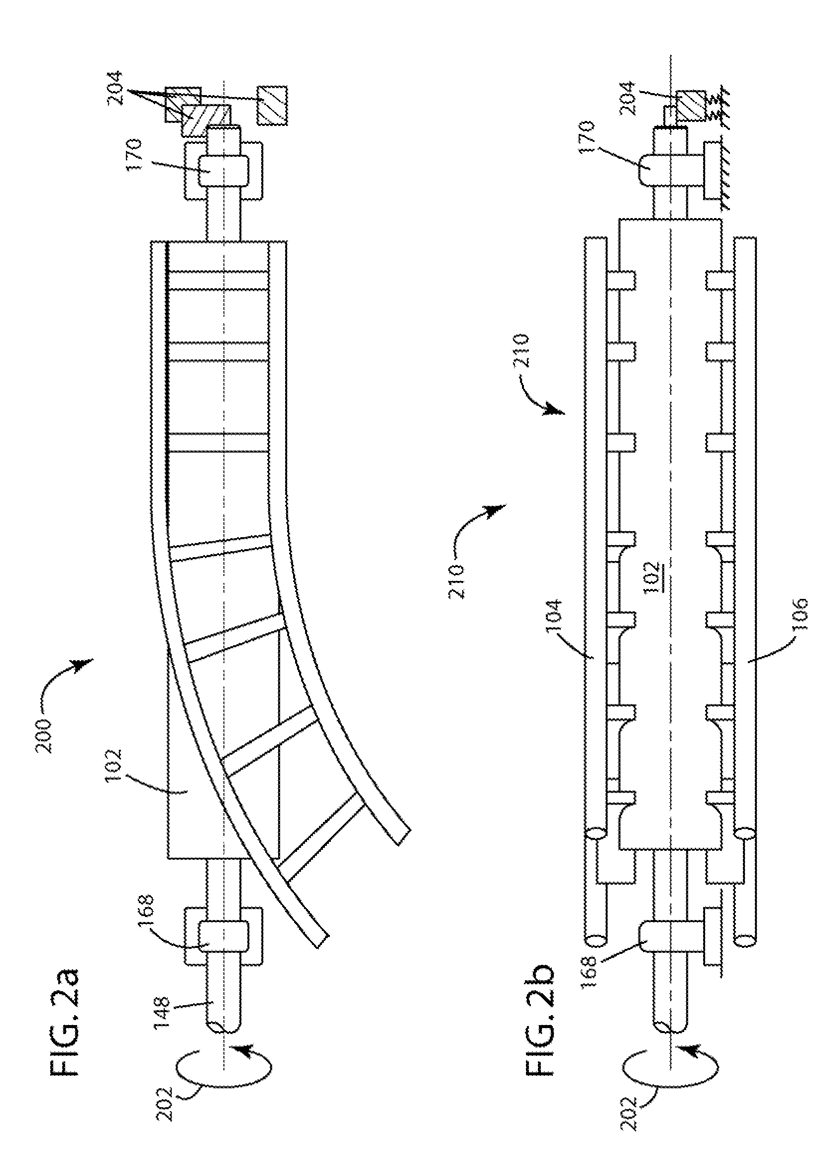Track-switching device and method