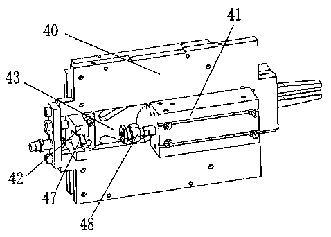 Clamping jaw mechanism for flexible flat cable automatic striping device