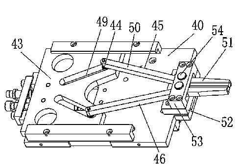 Clamping jaw mechanism for flexible flat cable automatic striping device