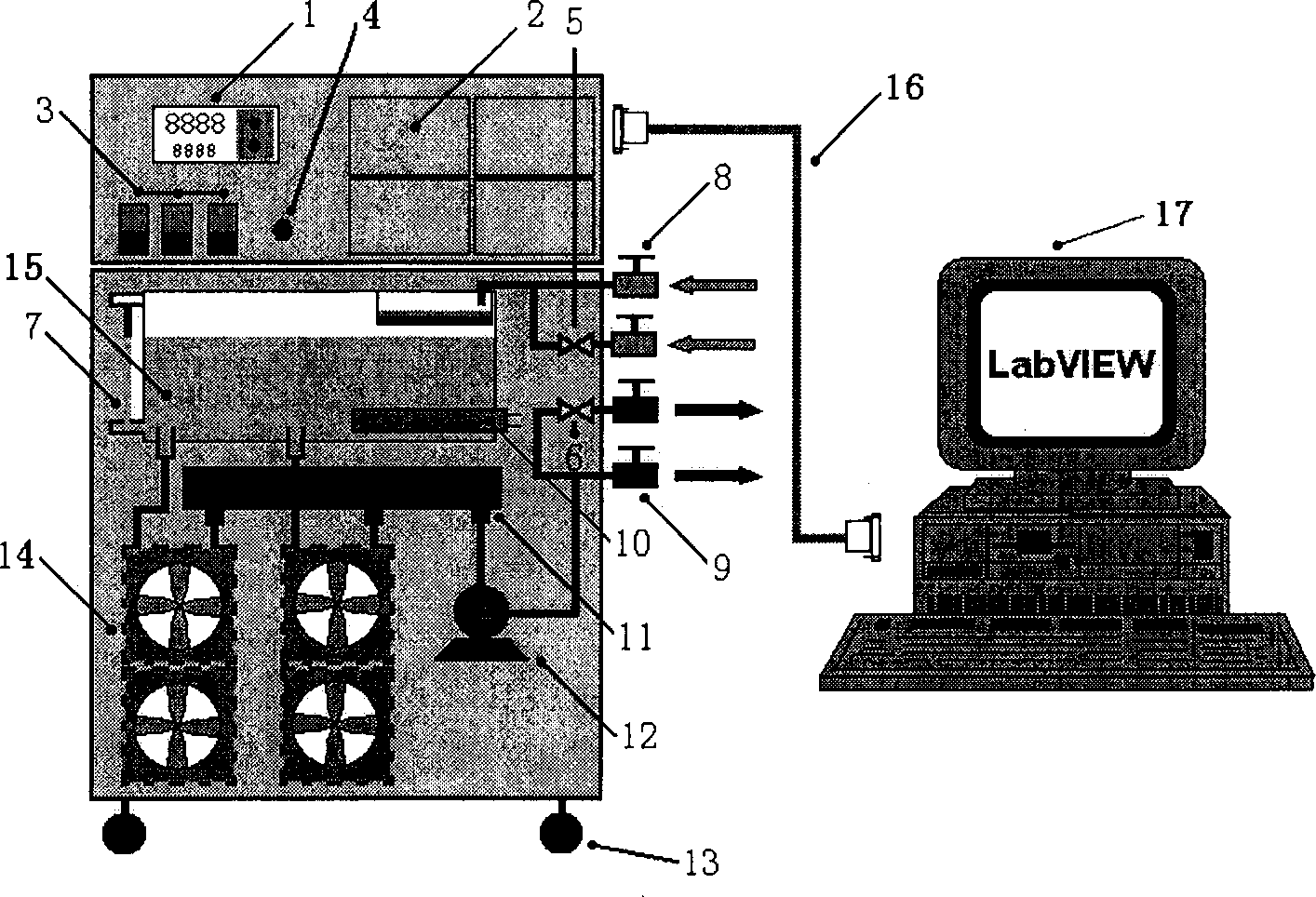 Cooling water circulating device and method based on semiconductor refrigeration technology