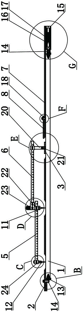 Combined drawing device with ruler gauge drawing board