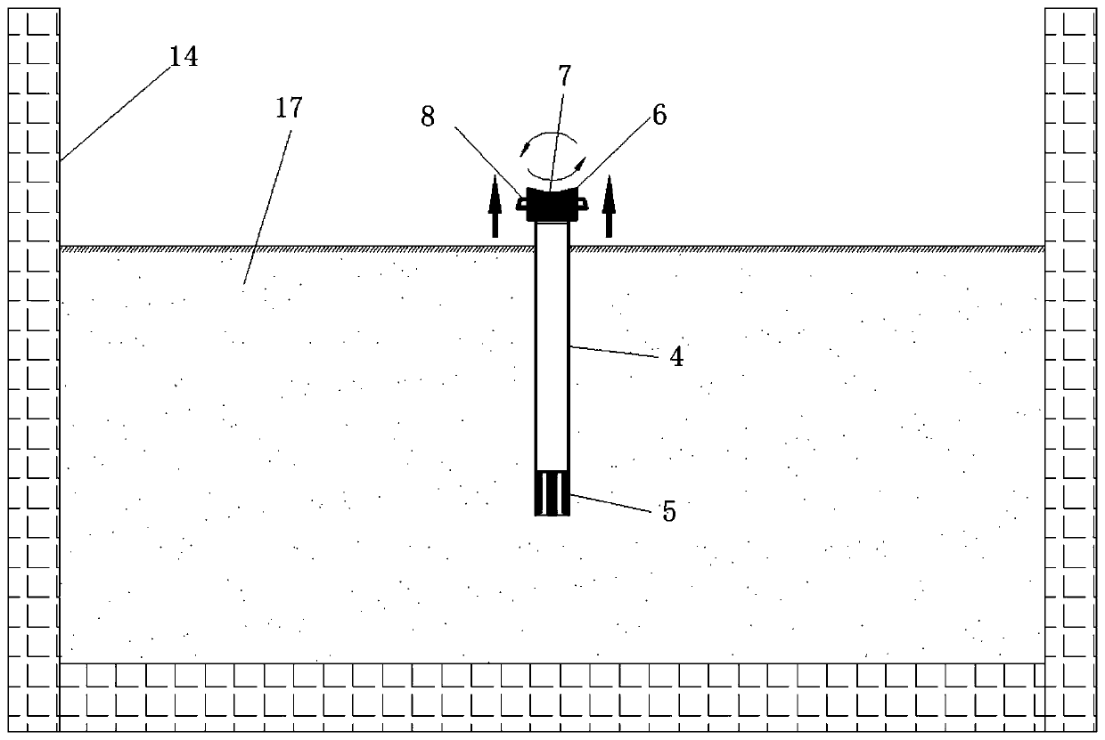 Soil sampling and grouting device for model test in geotechnical engineering and use method