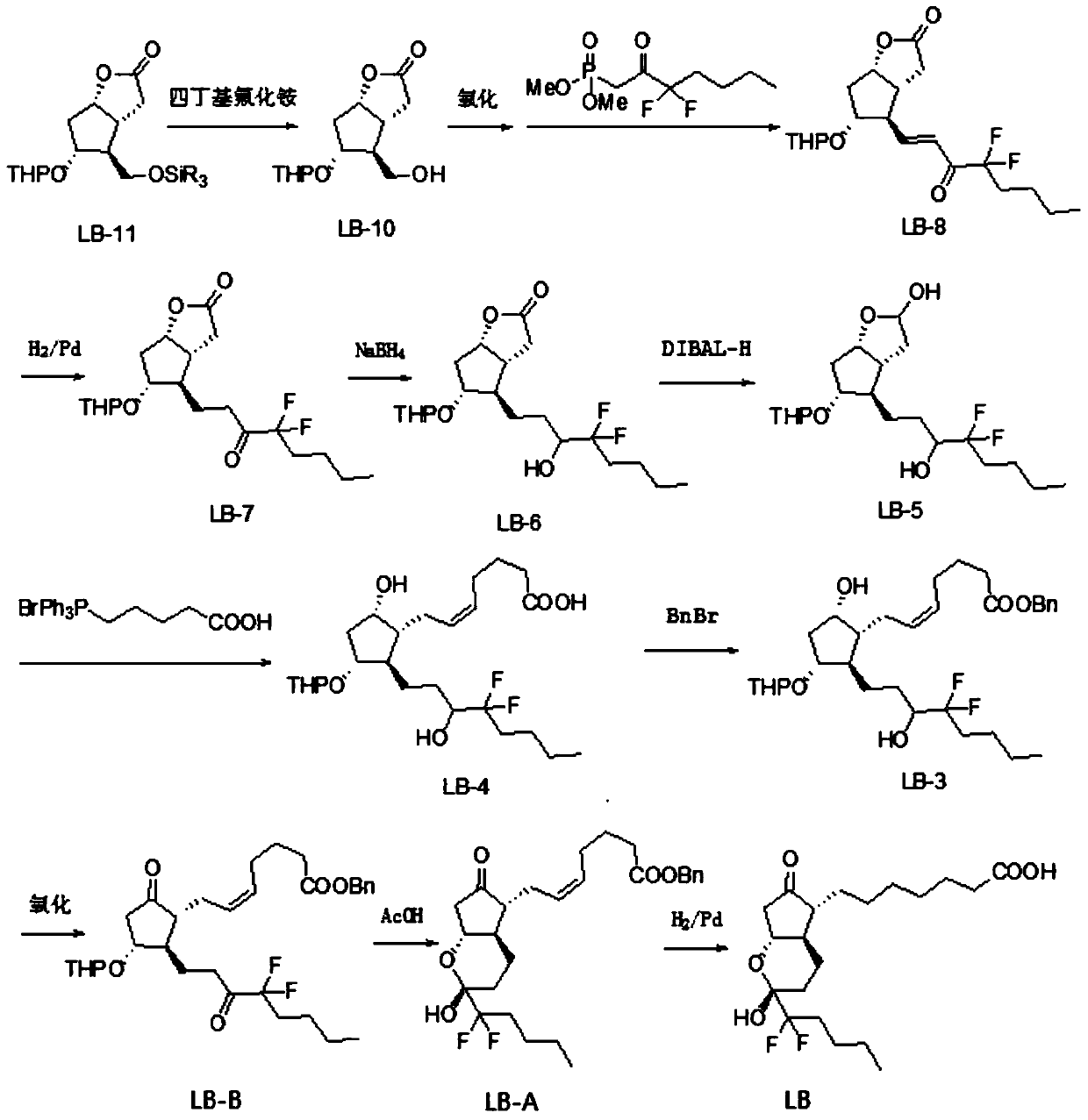 A kind of preparation method of high-purity lubiprostone compound