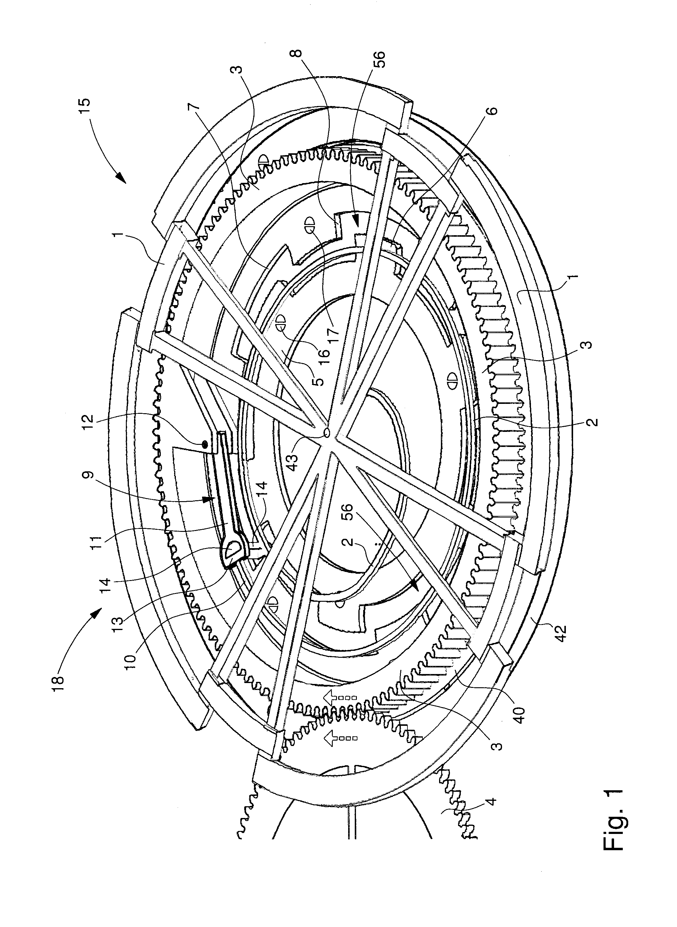 Escapement system for a sprung balance resonator