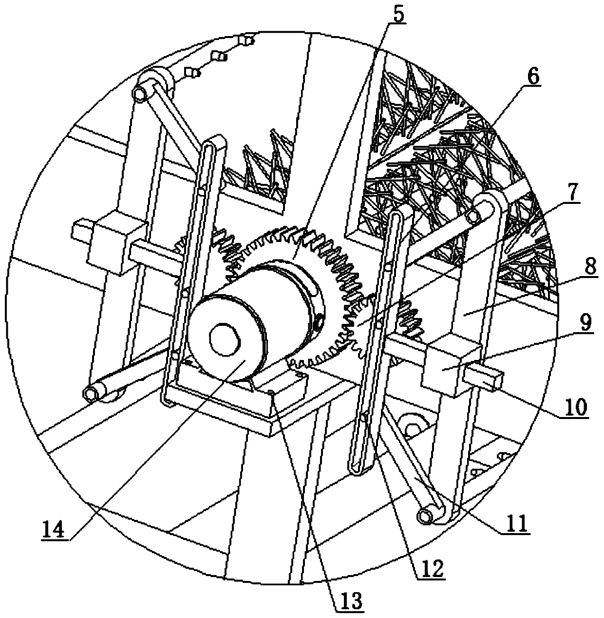 Cloth roll spraying cleaning device