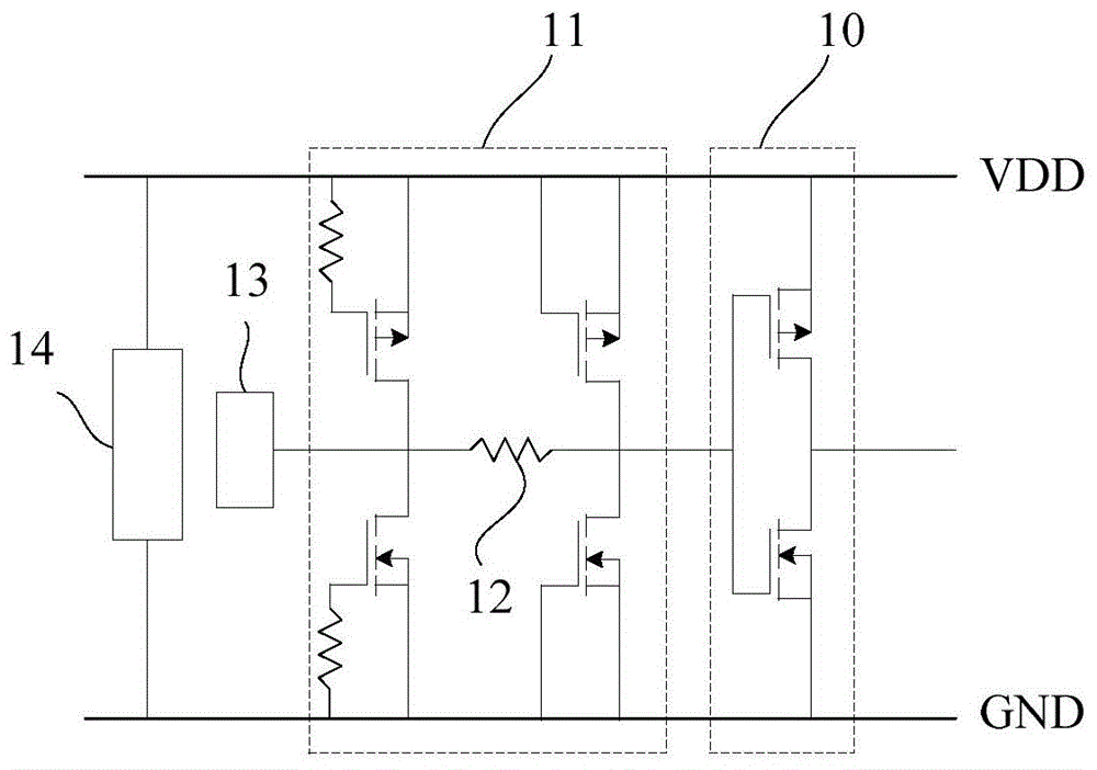 CDM (Charged-Device-Model) electrostatic protection circuit