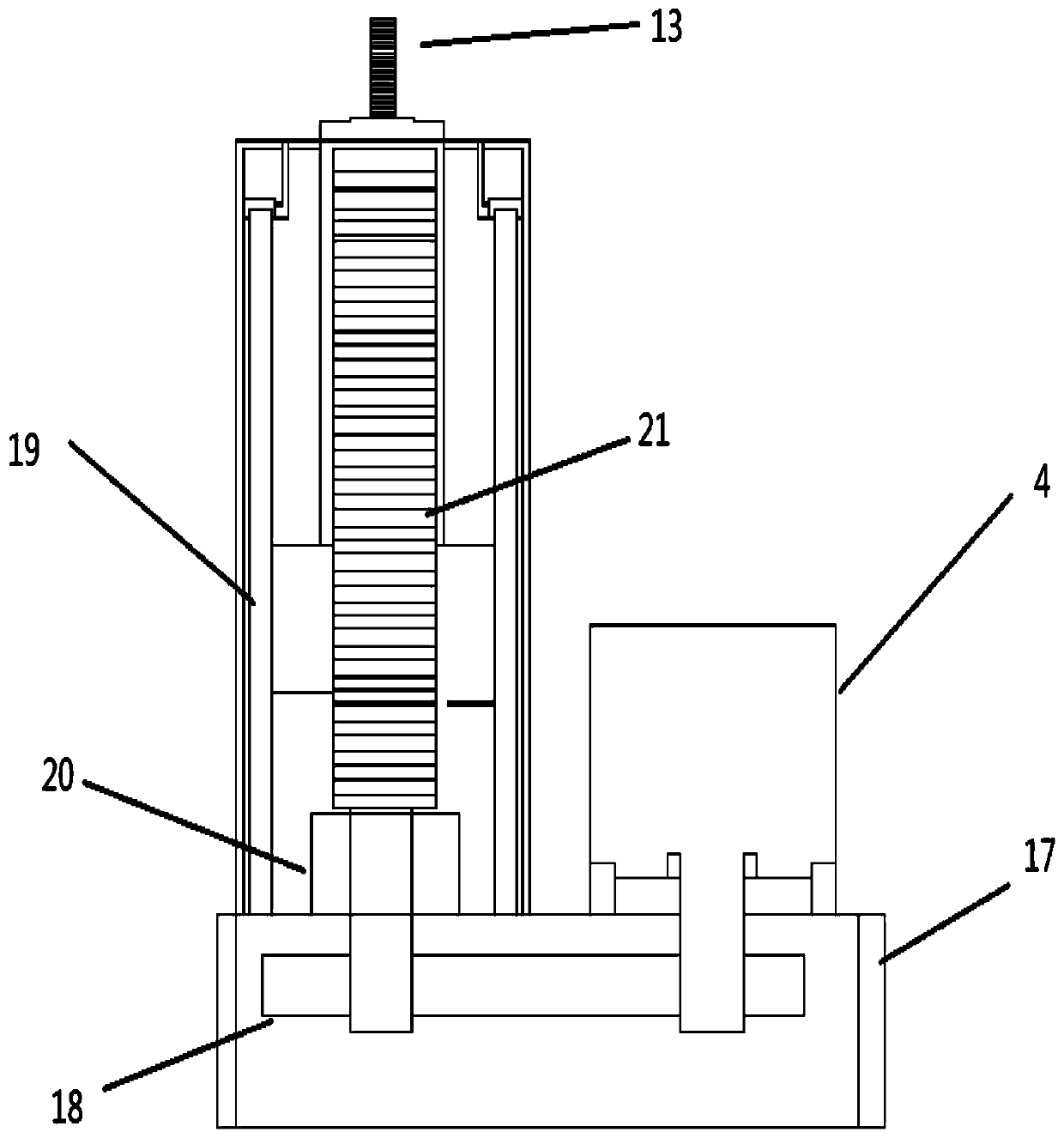 Experimental device for studying vertical penetration phenomenon of floating ice plate