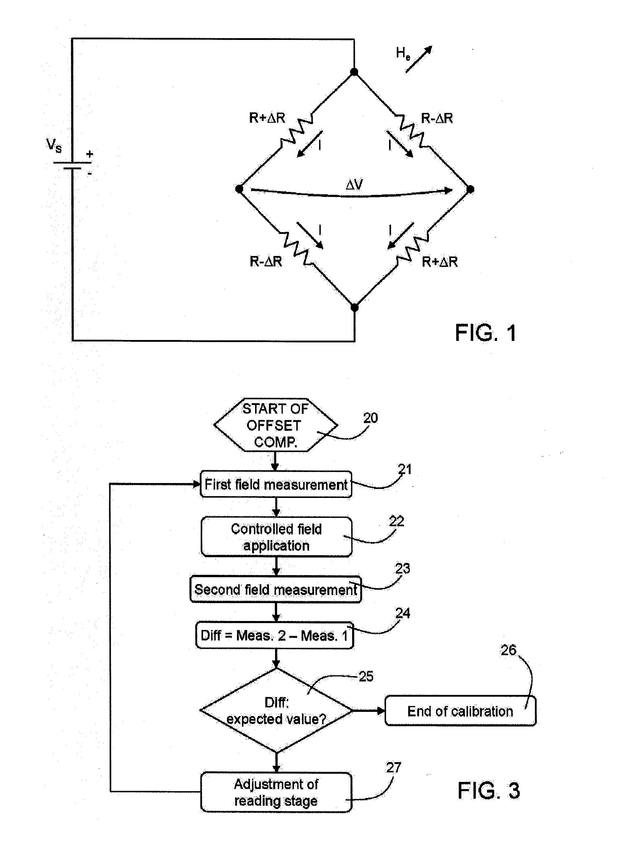 Reading circuit for a magnetic field sensor with sensitivity calibration, and related reading method