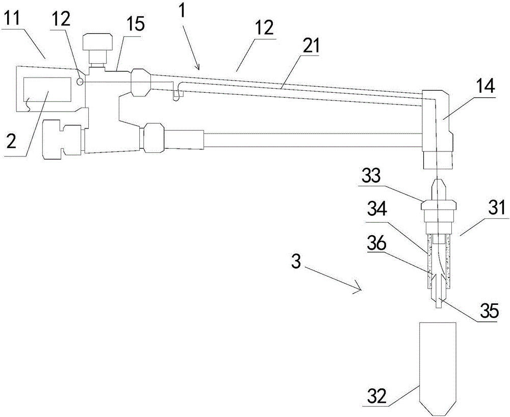 Electronic automatic internal ignition device of cutting torch
