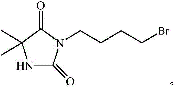 3-bromobutyl-5,5-dimethylhydantoin and preparation method thereof