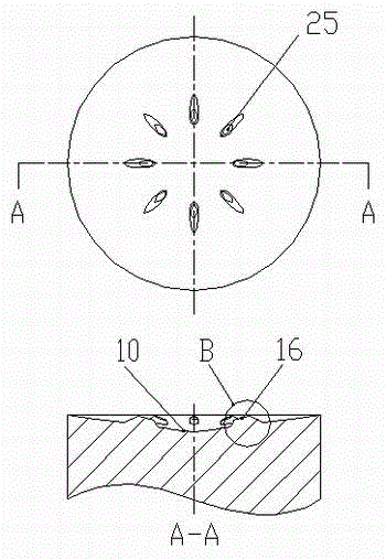 Diesel engine multi-point distribution type guide bench combustion chamber