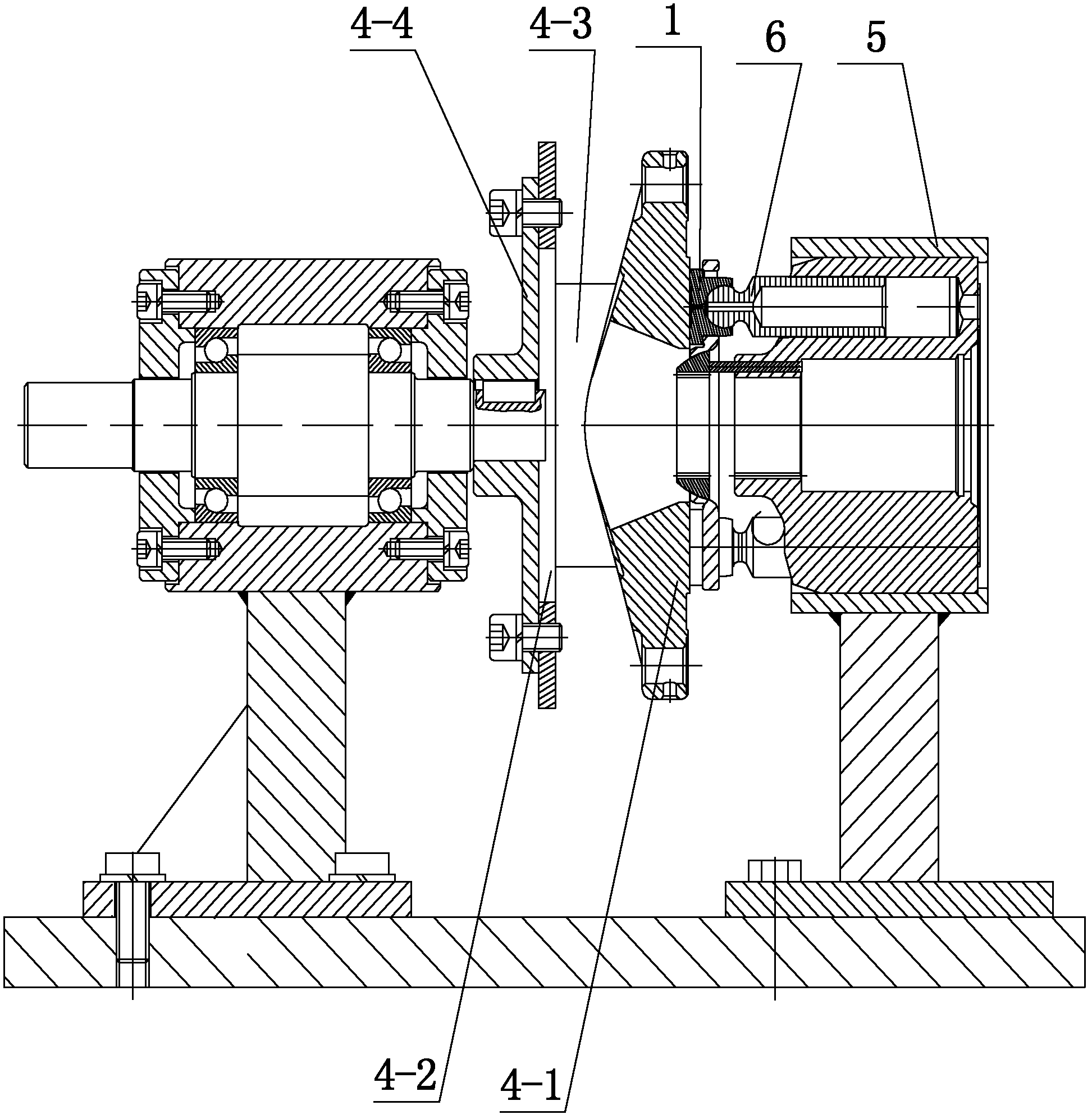 Performance testing device for piston shoe in axial plunger pump