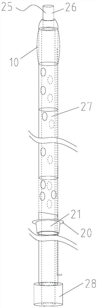 Biliary external drainage tube and its implantation device for preventing duodenal papilla hemorrhage