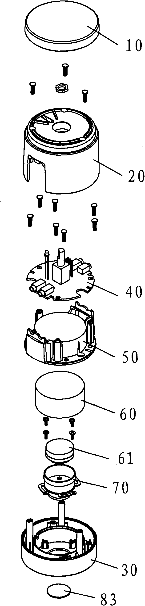 Excited vibration acoustic generator device