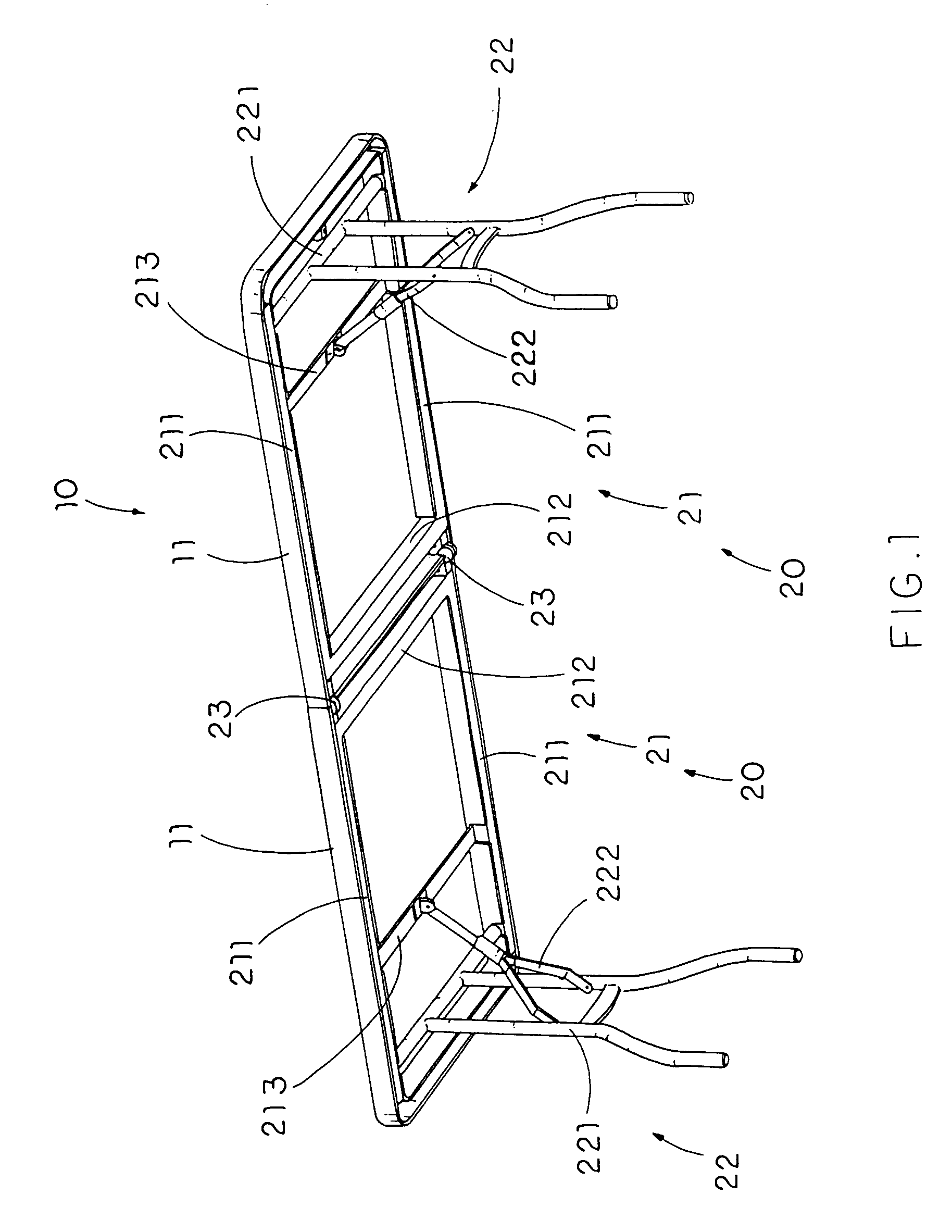 Foldable frame structure for foldable table
