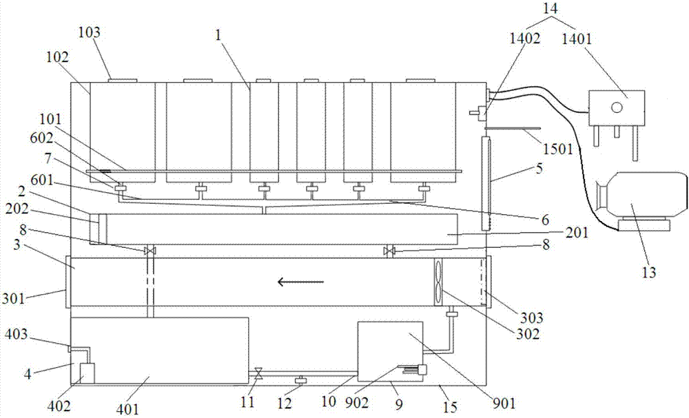Fish vegetable commensalism water fertilizer processing system and method