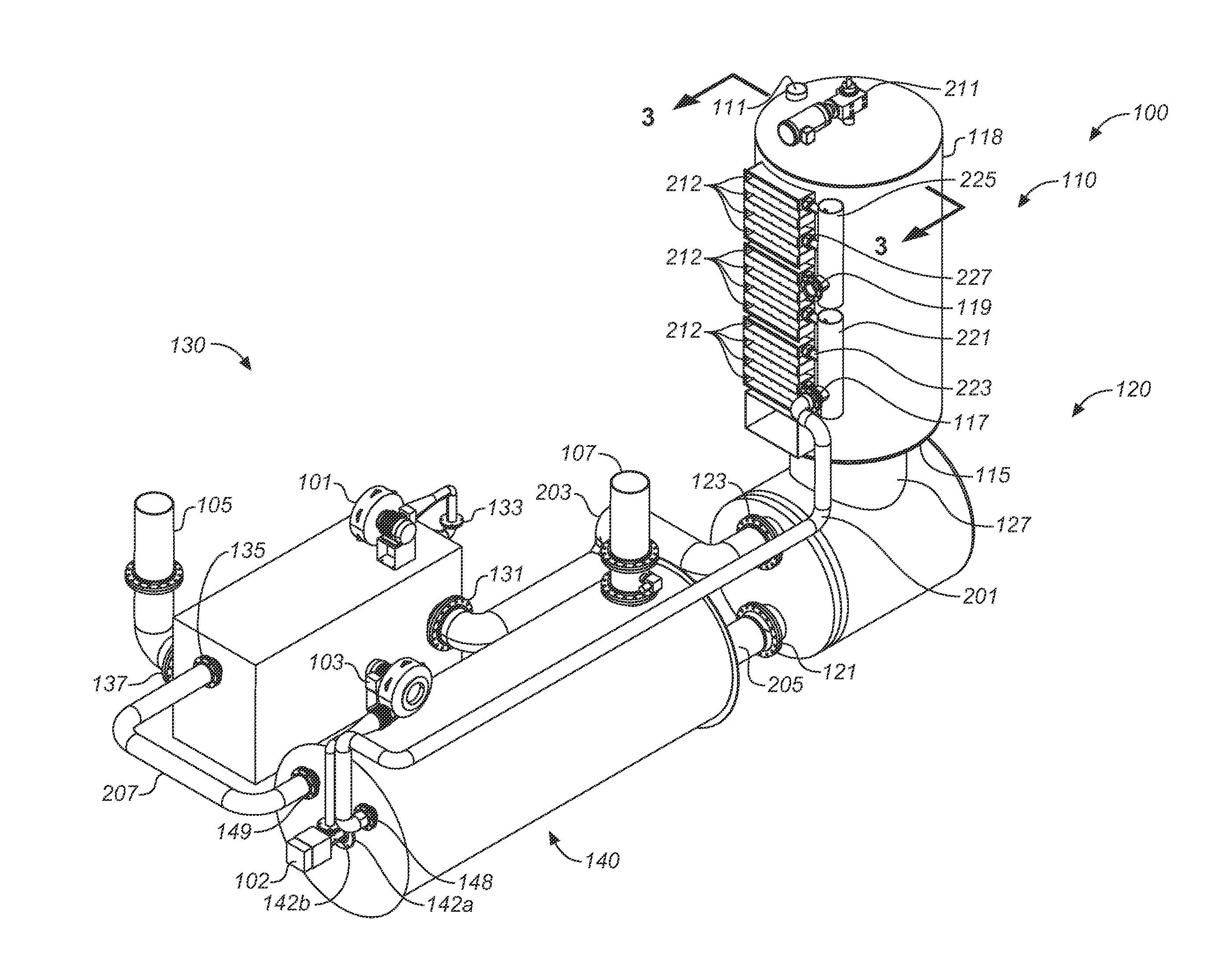 Furnace including multiple trays and phase-change heat transfer