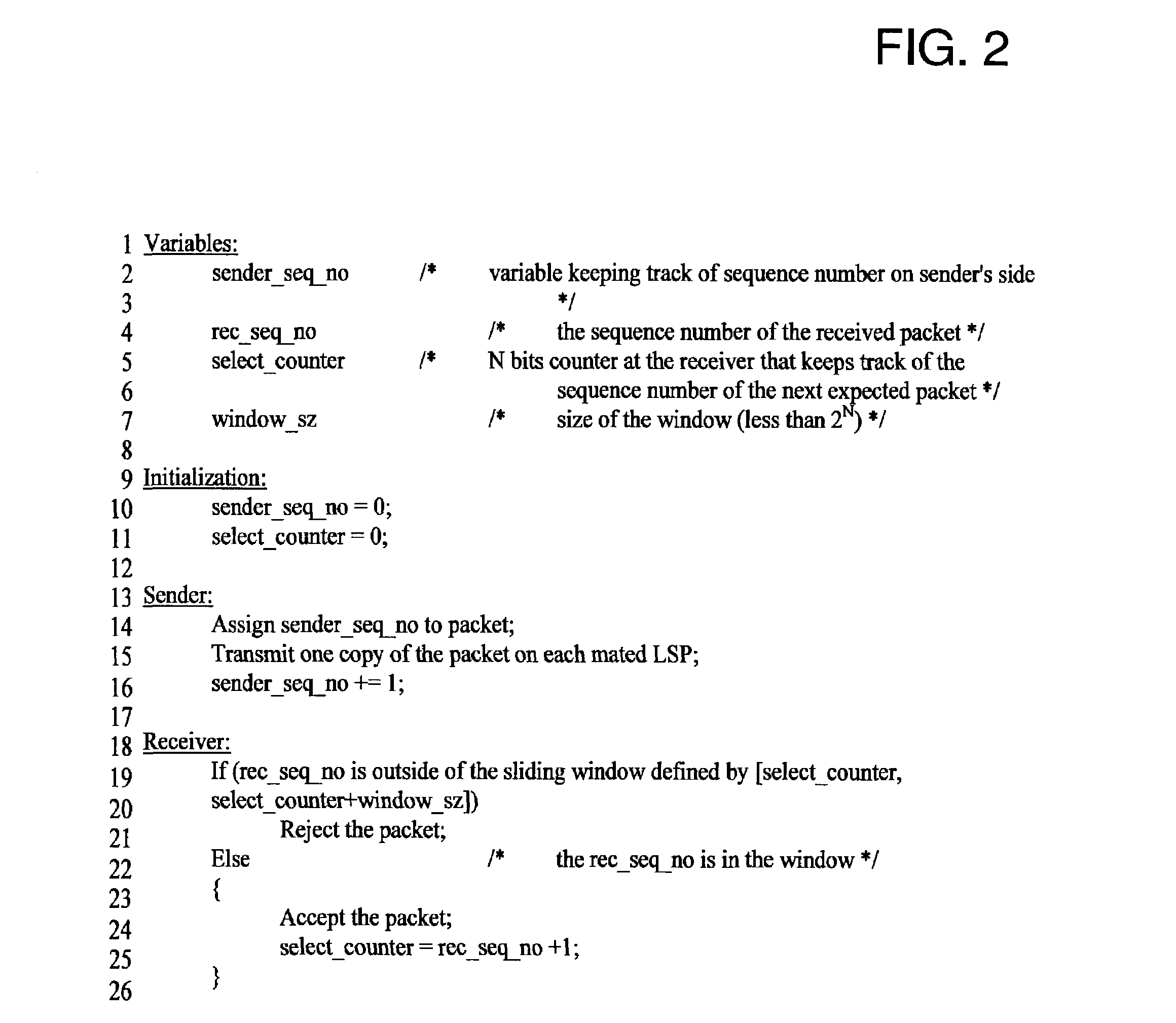 Sequence number schemes for acceptance/rejection of duplicated packets in a packet-based data network