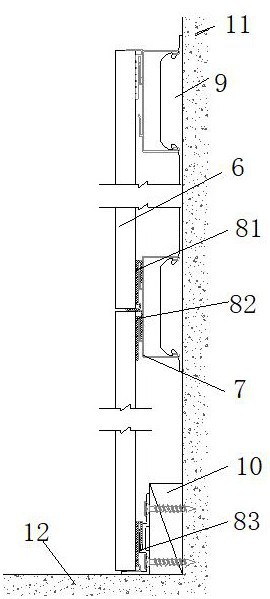 Wall surface hanging system and mounting method