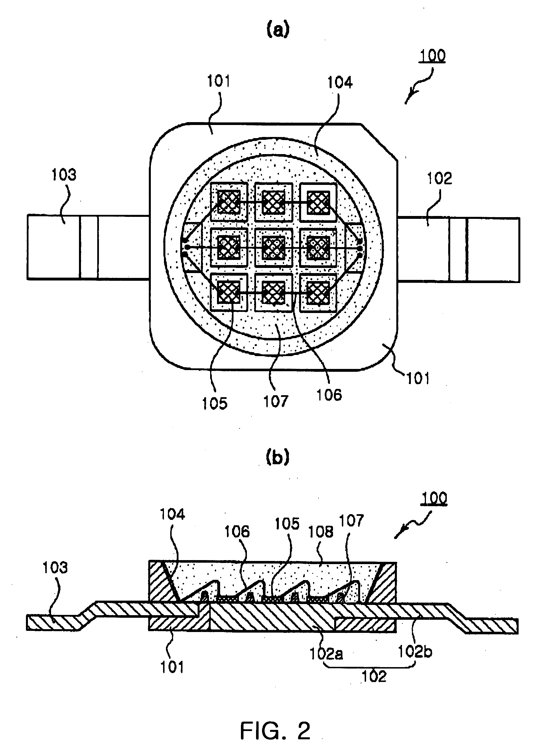 High power light emitting diode package and method of producing the same
