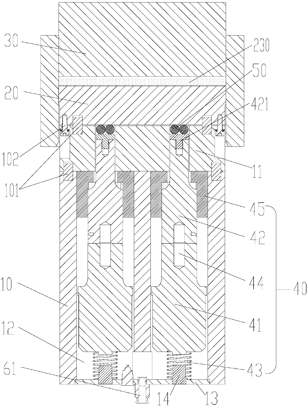 Ultrasonic device for powder compression molding