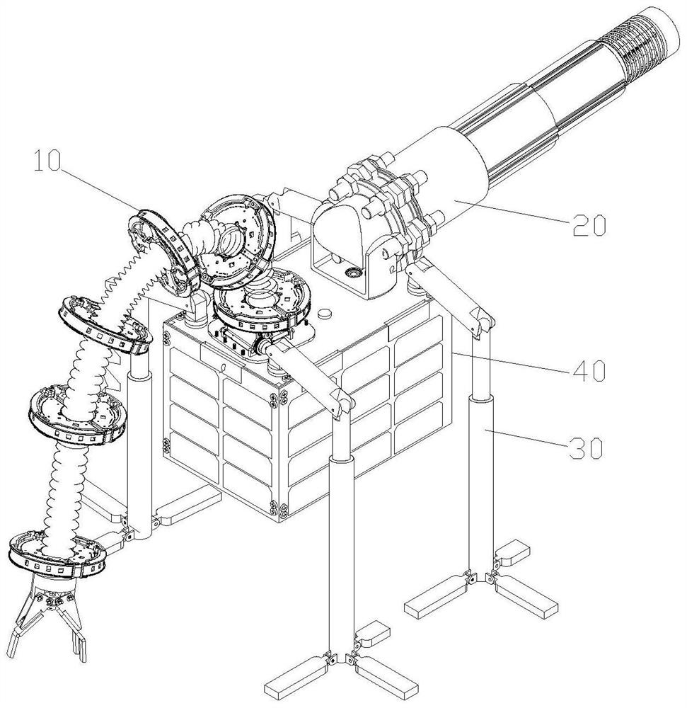 Space station extravehicular service robot with flexible arm and working method of space station extravehicular service robot