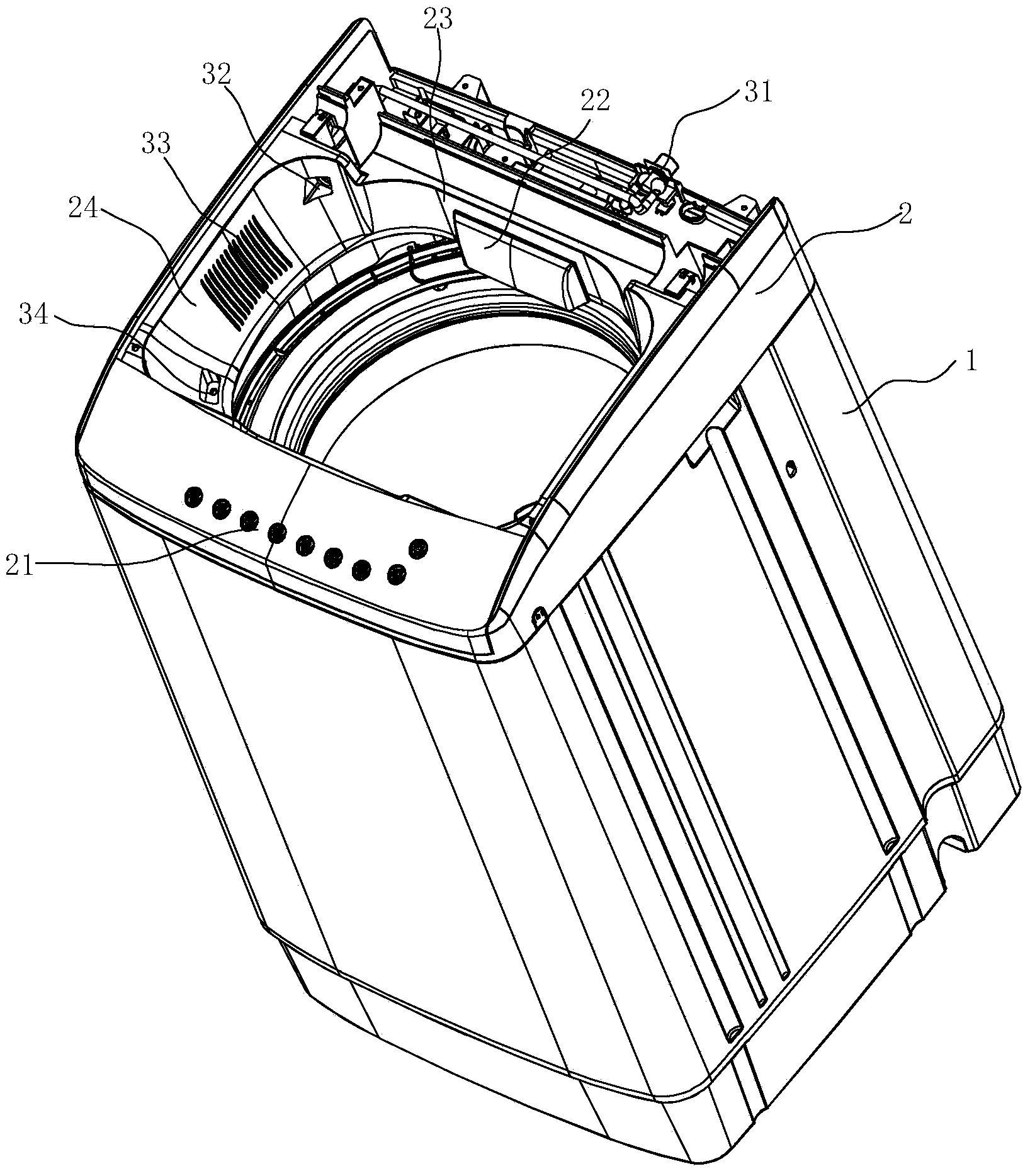 Washing machine with rubbing device